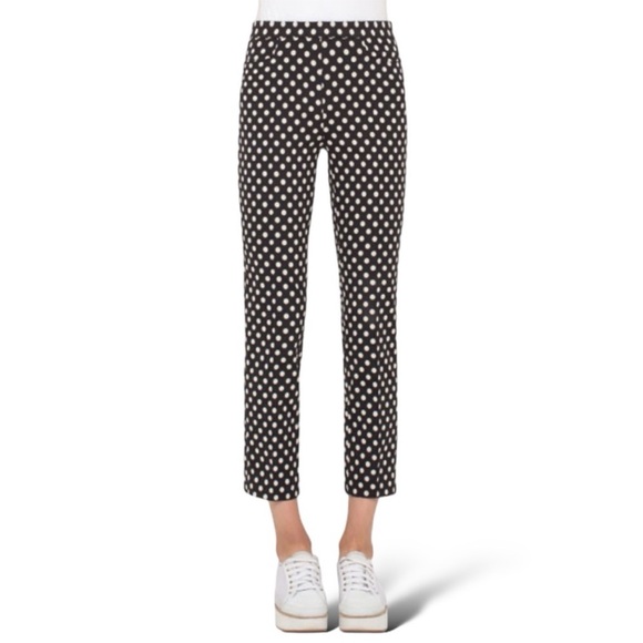 Akris Punto Pants - Akris Punto Franca Black/Ivory Polka Dot Techno Pants Size 6
